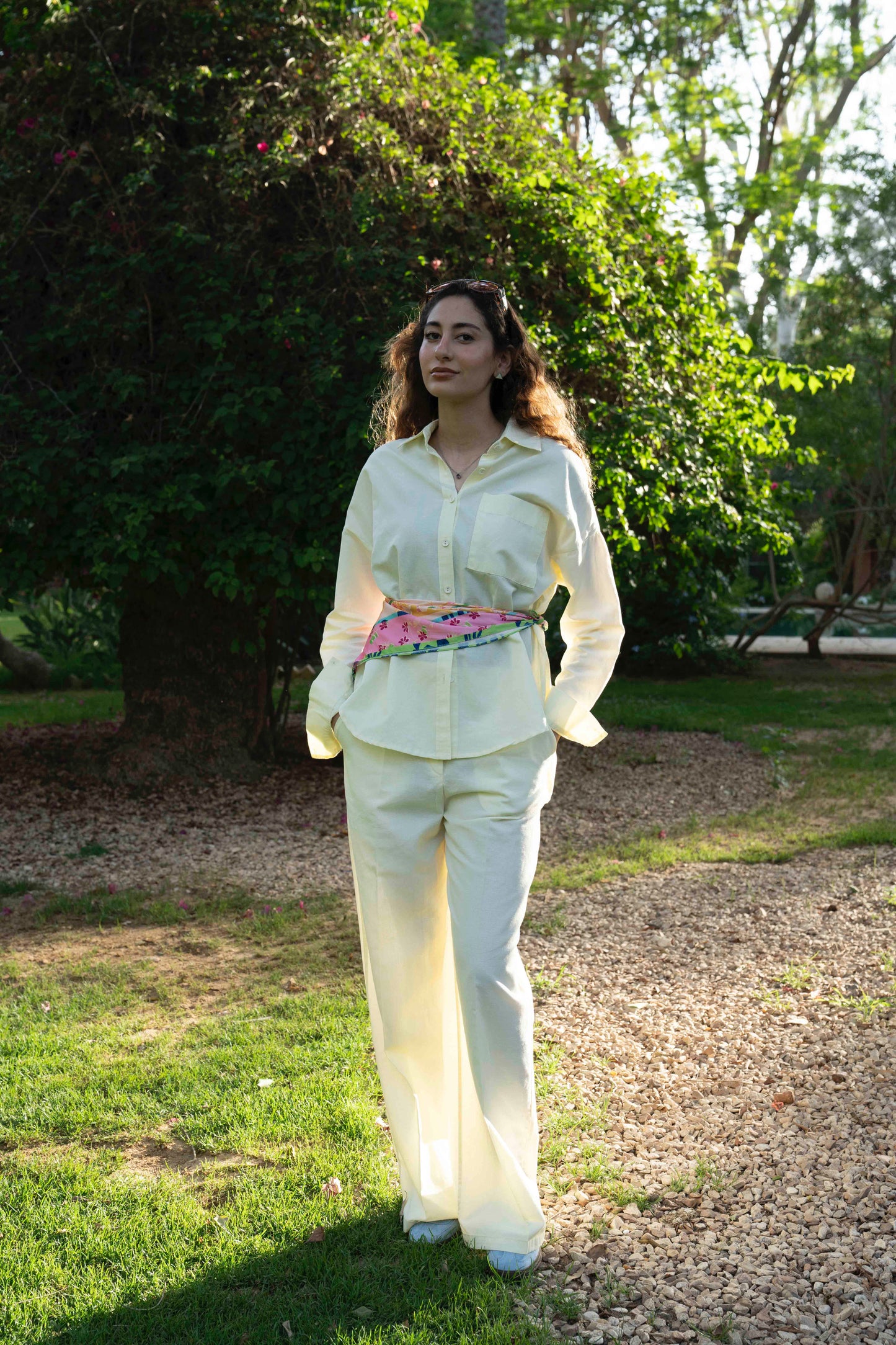 Butter Yellow Linen Pants