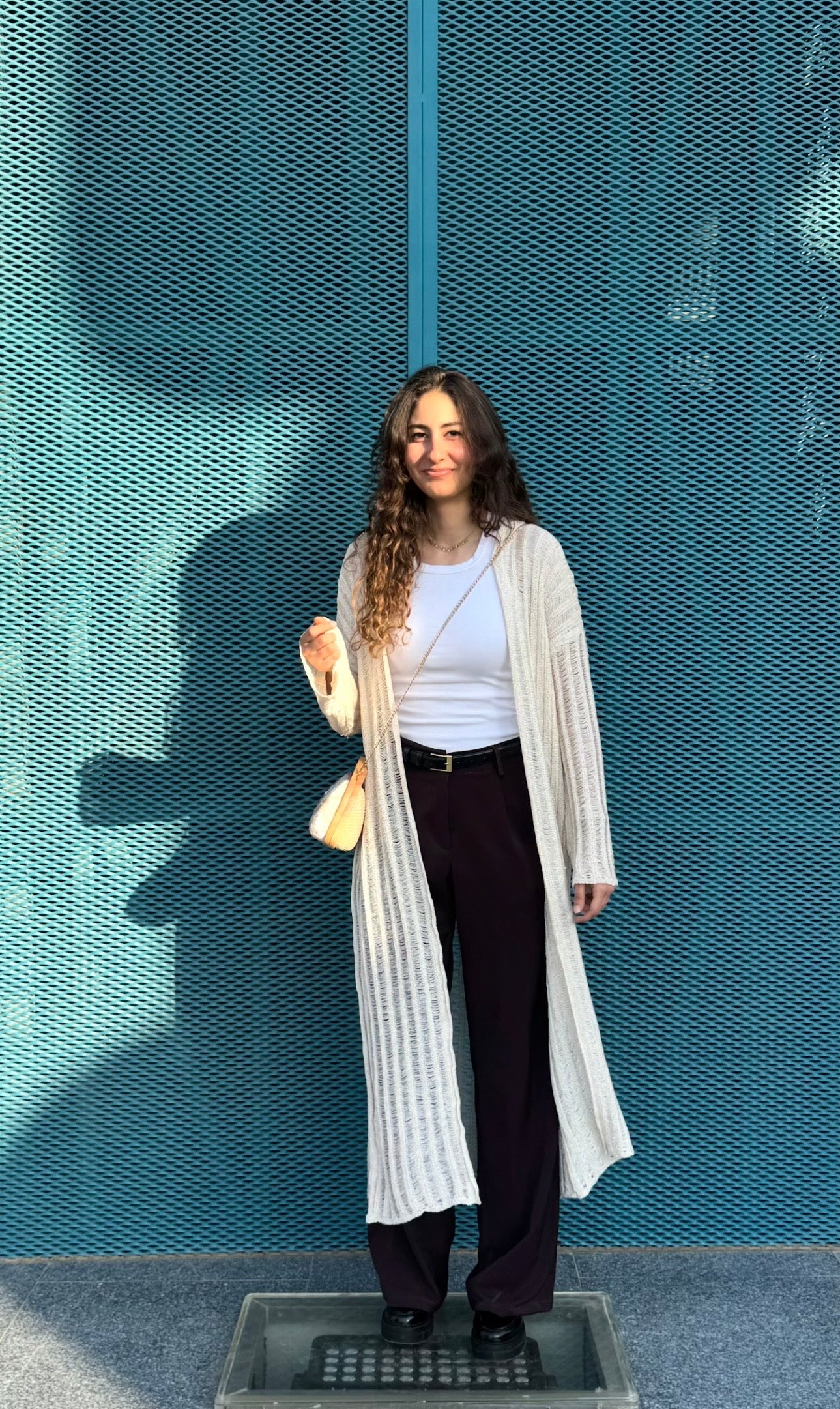 Wild Long Off White Knit Cardigan