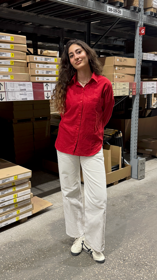 The Scarlet Linen Shirt